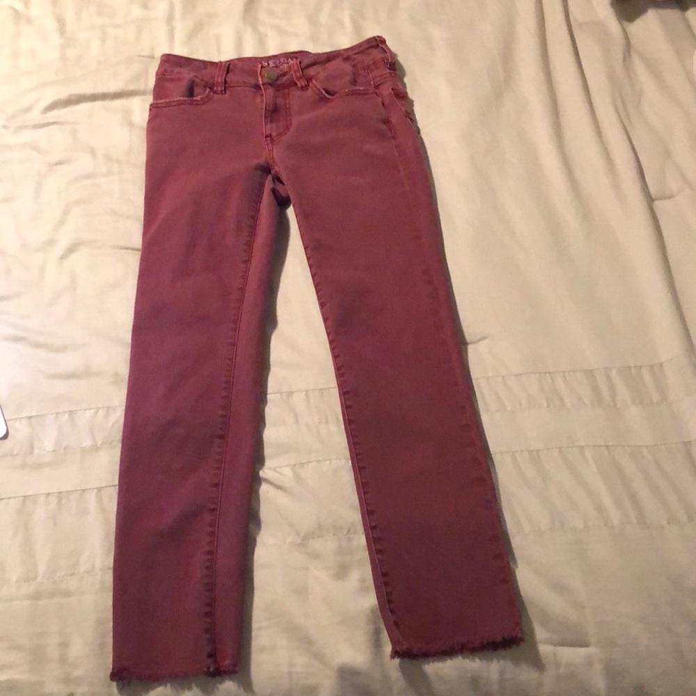 dark red pants